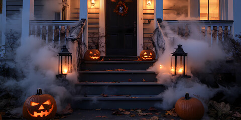 halloween porch background