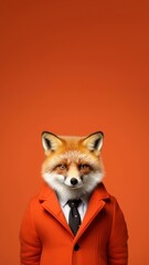 Portrait fox wildlife animal.