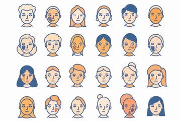 A diverse group of people expressing various emotions, including happiness, sadness, and surprise