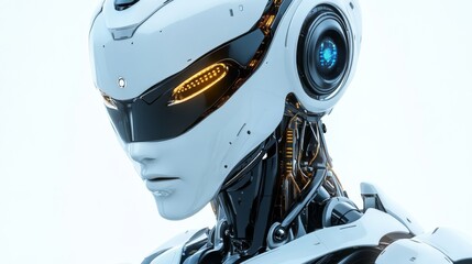 Fototapeta premium Futuristic Humanoid Robot with Advanced AI