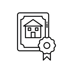 Deed vector icon stock illustration