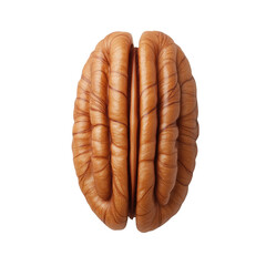 Close-up of roasted coffee bean isolated on transparent background.