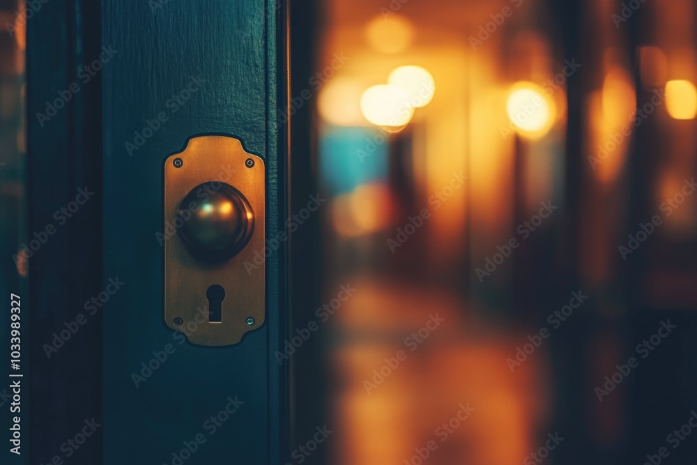 Poster close-up shot of a door handle with details