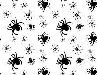 Halloween pattern, spider pattern, vector