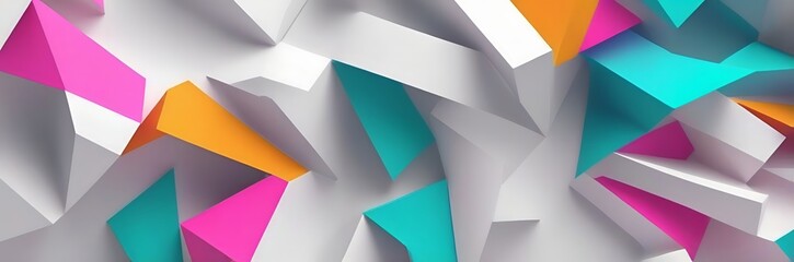 Fototapeta premium wide Abstract 3d curves and shapes background wallpaper 3:1