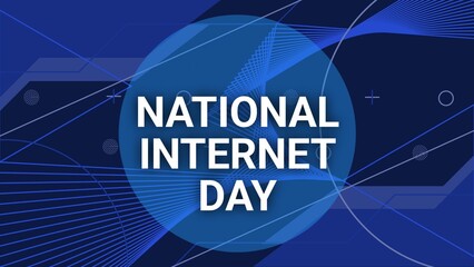 National Internet Day web banner design illustration 