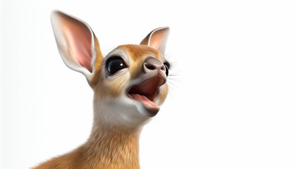 A happy face baby animal elevation side