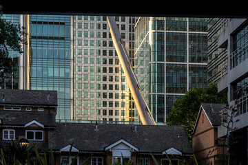An eclectic mix of architectural styles with modern skyscrapers and classic rooflines, reflecting the diversity of urban landscapes and architectural evolution.