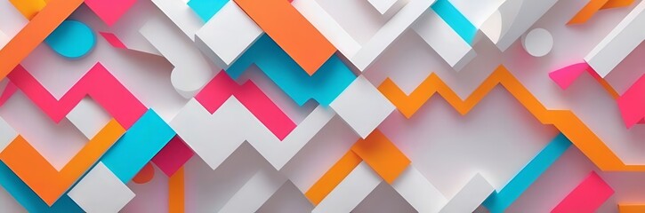 wide Abstract 3d curves and shapes background wallpaper 3:1