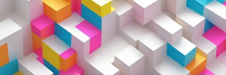 Obraz premium Abstract 3D geometric cube shapes dynamic background pattern