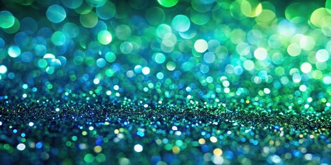 Obraz premium Abstract shiny blue and green background close-up