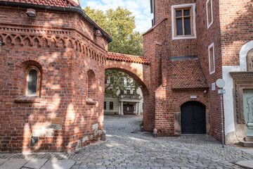 Charming Historic Polish Square, Katedra in Wroclaw, with Cobblestone Streets, Poland