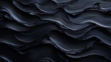 Fototapeta premium A close-up view of a wavy pattern on a dark background, ideal for use in designs where texture and color are important