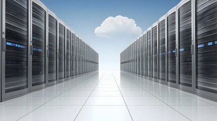 Virtualized Data Center with Advanced Cloud Servers and Cutting Edge Virtualization Technology Showcasing the Future of Efficient Digital Infrastructure