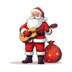 Merry Christmas card with santa claus illustartion Christmas theme with Santa