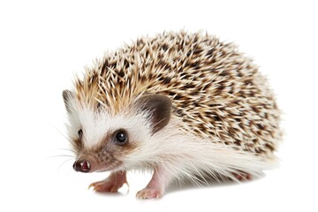 Obraz premium A small hedge is sitting on a white surface, perfect for decorating or design