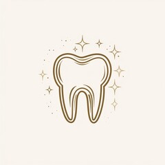 Obraz premium Dental logo with abstract tooth 