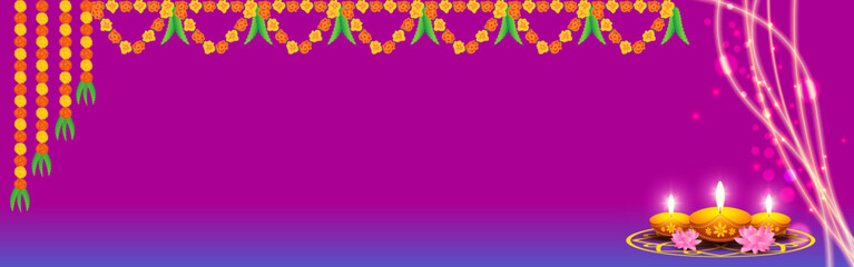 Vector illustration of Happy Diwali Background social media template
