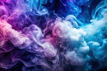 Fototapeta premium Abstract smoke wave cloud background in white, purple, and blue colors
