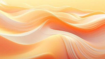 Orange/Yellow/White, 3d abstract wave background