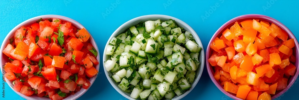 Aufkleber a variety of freshly chopped vegetables including carrots peppers and onions arranged in a visually 