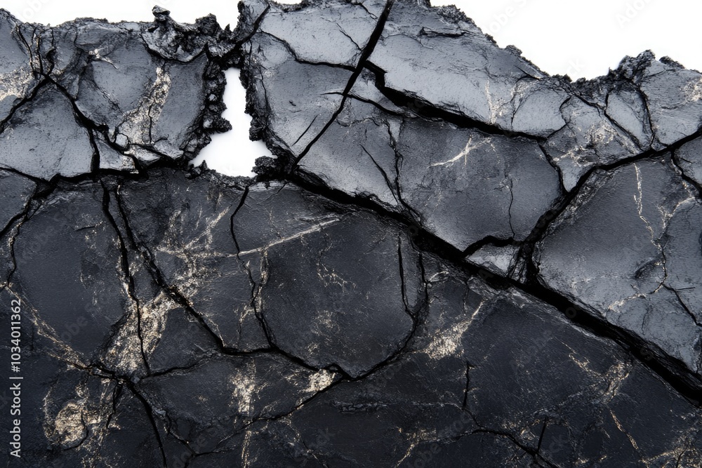 Poster a close-up view of a crack in the ground, suitable for use in illustrations about erosion or geologi
