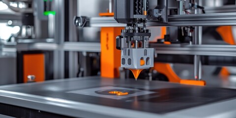 A detailed view of machinery on a worktable with various tools and components