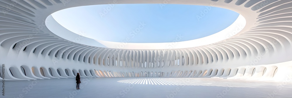 Aufkleber captivating abstract interior ceilings with striking beam patterns of light creating a minimalist co