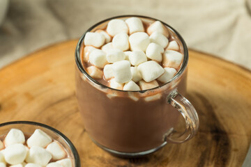 Homemade Warm Hot Chocolate with Marshmallows