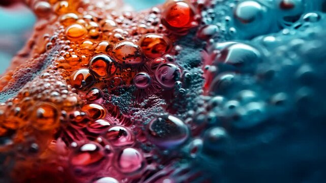 Macro shot of surface displaying intricate details of a biological process