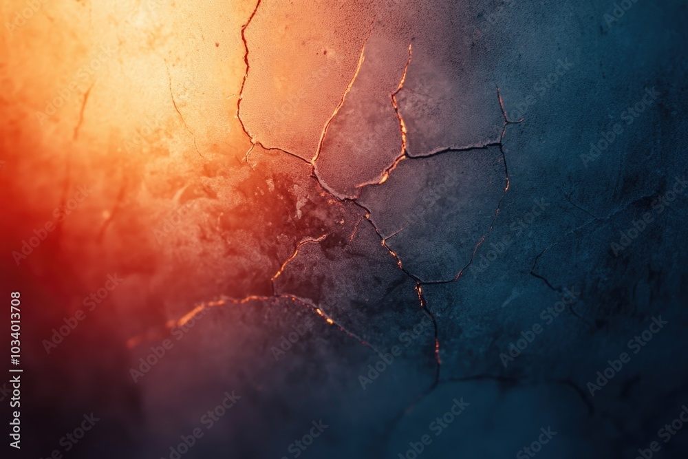 Poster a close-up view of a crack in a worn-out wall, suitable for use in real estate or construction conte