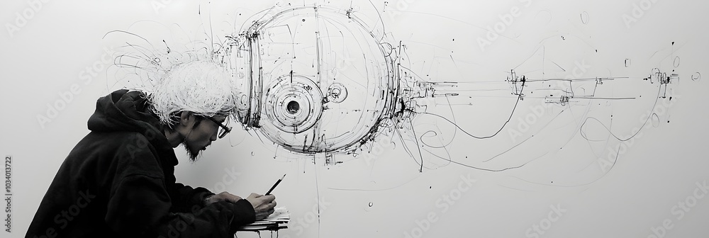 Poster Charcoal sketches on paper with a essence emphasizing the textured and moody atmosphere of the creative process  A minimalist and conceptual showcasing the beauty of handmade expressive