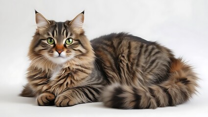 cat on a white background