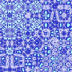 Seamless Blue Mosaic