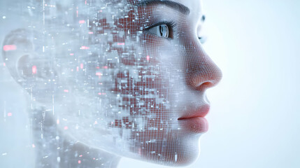 3D Visualization of Policy Impact: Data Scientist Creating Compelling Visuals on Computer Screen, Isolated on White Background with Space for Policy Outcome Text