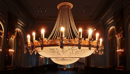 Obraz premium Luxury royal chandelier on the ceiling