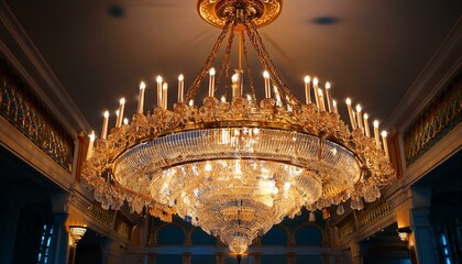 Obraz premium Luxury royal chandelier on the ceiling
