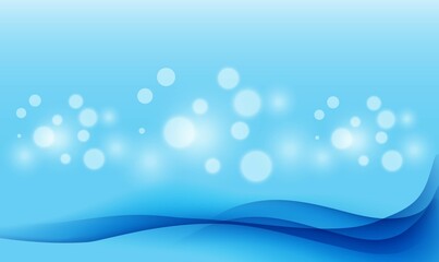 Abstract blue background and bokeh with smooth lines 