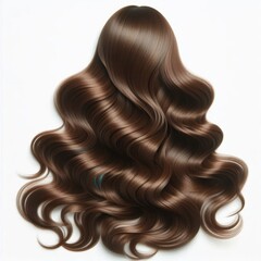 Fototapeta premium Elegant and Attractive Dark Brown Shiny Hair Hairstyles for Women and Girls – Beauty, Fashion, Haircare
