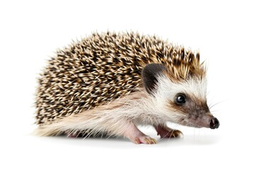 Obraz premium A small hedge sits on top of a white surface, providing a natural touch