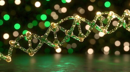 Glowing DNA helix with various drug molecules attached symbolizing the use of genetic approaches and techniques in drug discovery and pharmaceutical research and development