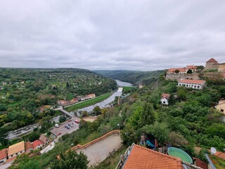 Fototapeta premium Green city landscape from the Czech city of Znojmo