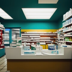 Fototapeta premium Pharmacy electronics hardware monitor.