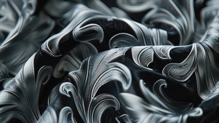 A close-up shot of a classic black and white tie, suitable for formal occasions or as a decorative element