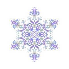 purple, violet glowing transparent snowflake, isolated. Merry Christmas and Happy New Year. Simple neon light. Shining winter, xmas lamp. Fluorescent, luminescent illumination. Png