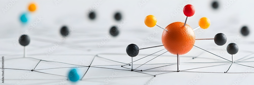 Aufkleber molecular structures and diagrams drawn on a surface symbolizing the innovative power of scientific 