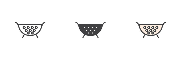 Colander different style icon set