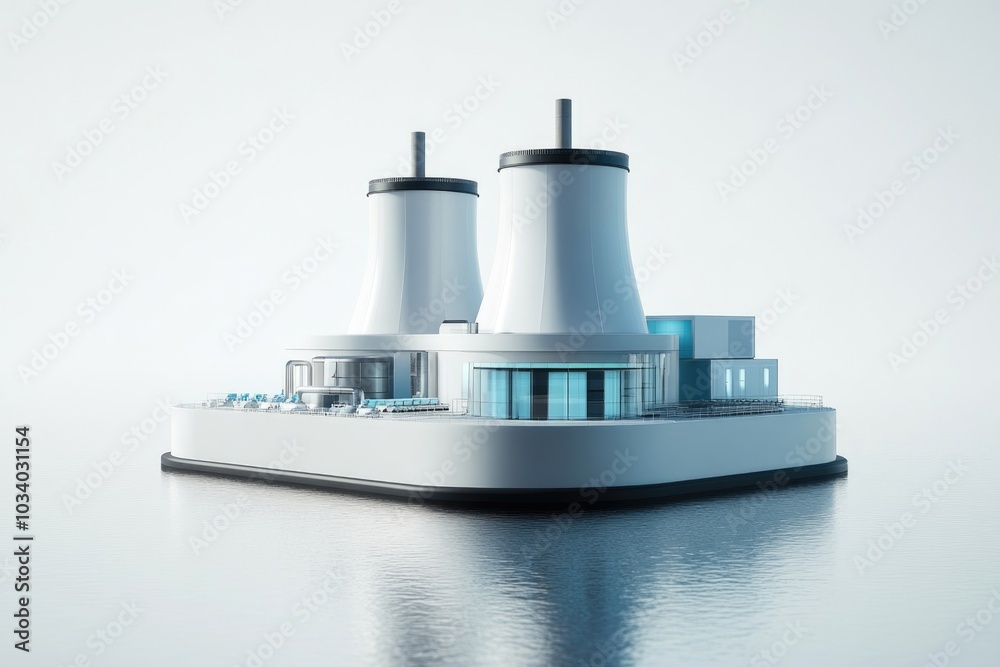 Aufkleber a large white building situated on the shore of a calm body of water, ideal for use in travel or arc
