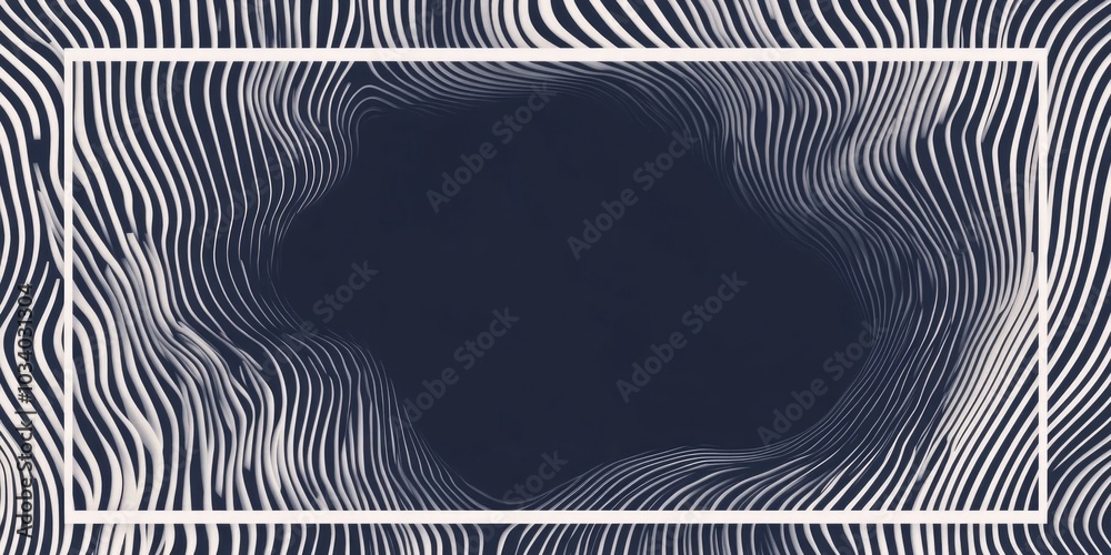Poster A simple and stylish frame with alternating black and white stripes, ideal for use in various design contexts