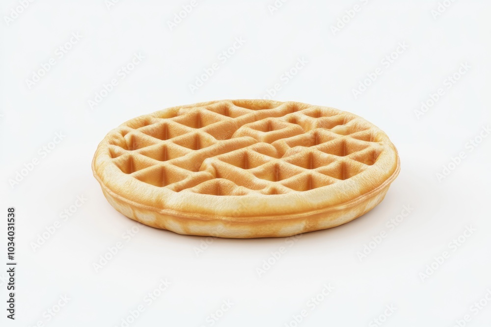 Poster a waffle sits atop a clean white surface, perfect for displaying or serving